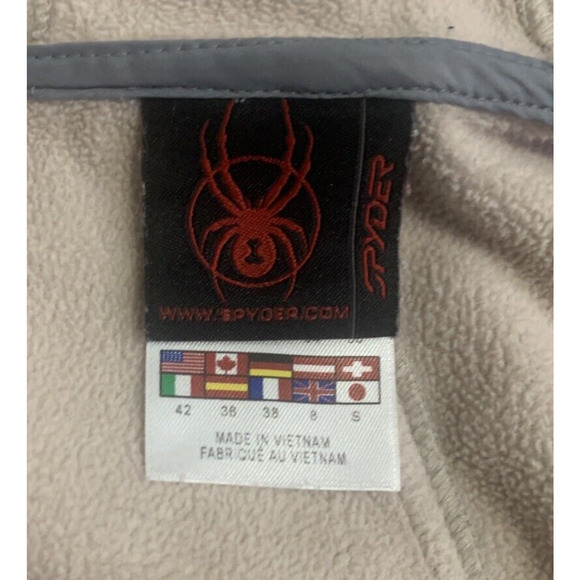 Spyder Jacket Womens 8 Red Houndstooth Fleece Lined Lightweight Nylon Coat - Picture 12 of 16